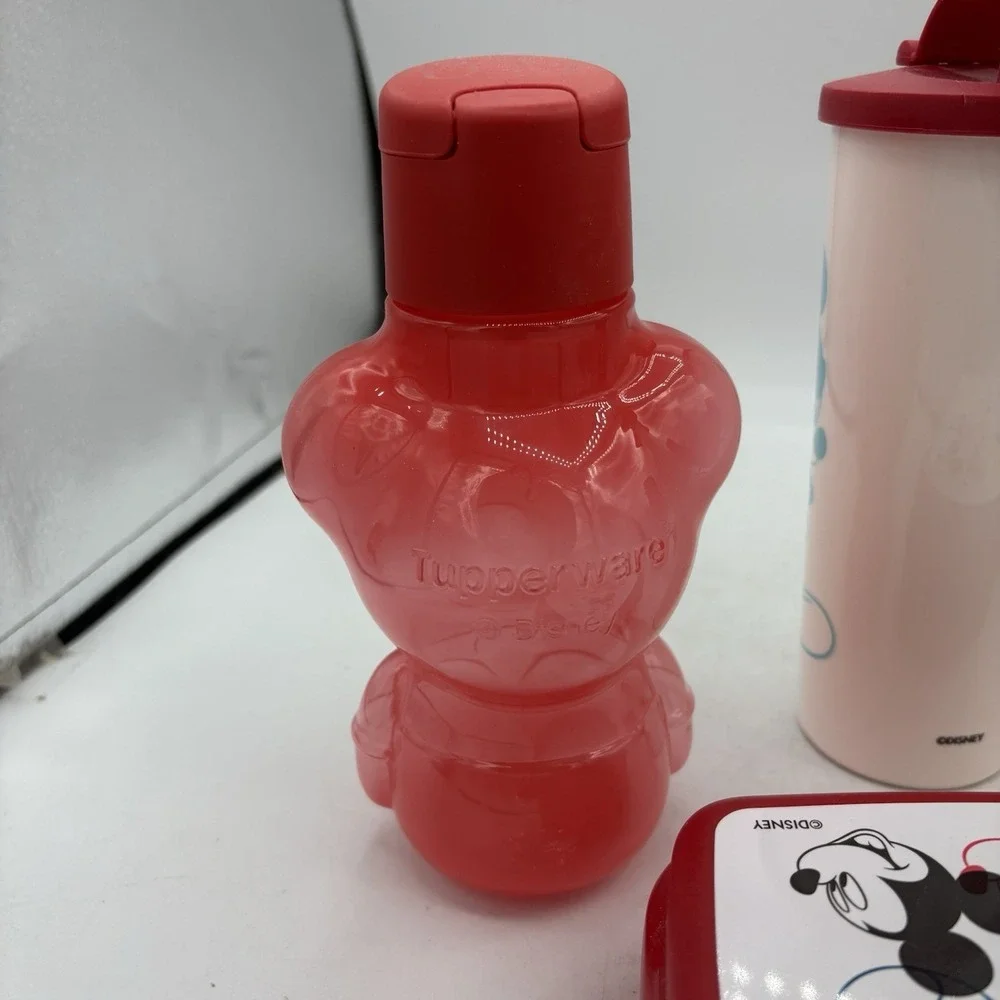Tupperware Disney Mickey Ears Through The Years Lunch Set & 2 Mini Eco Water Bot